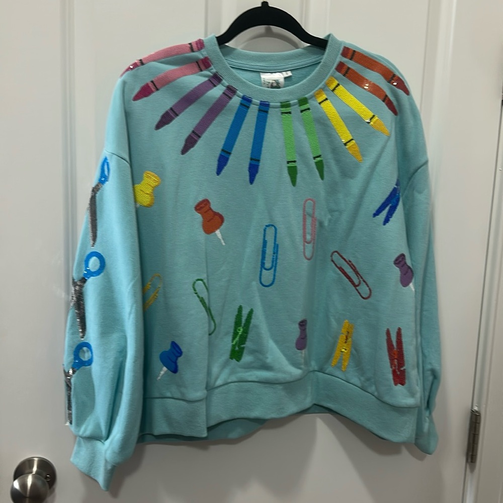 Queen of Sparkles Teacher Sweatshirt - Never Worn